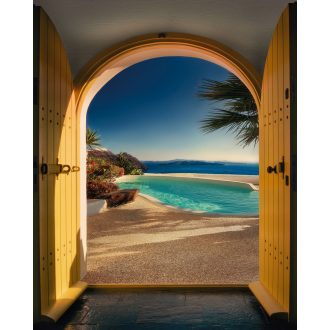 Santorini, poszter tapéta