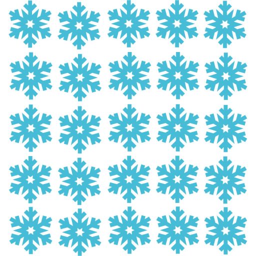 Hóemberek hópelyhekkel, karácsonyi dekorációs matrica ablakra vagy kirakatra