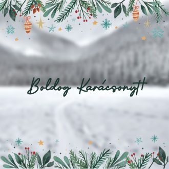 Téli vintage ablakdekor csíkok