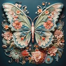 Csempematrica - Papírvirág hatású