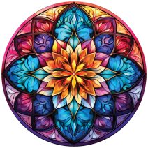 Ablakmatrica - Ólomüveg hatású, kör alakú
