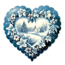 Karácsonyi ablakmatrica - Formára vágott