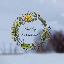 Karácsonyi ablakmatrica - kör alakú
