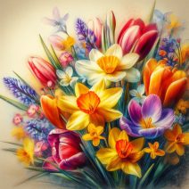 Csempematrica - Növények, virágok