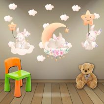 Színes gyerekszoba falmatrica